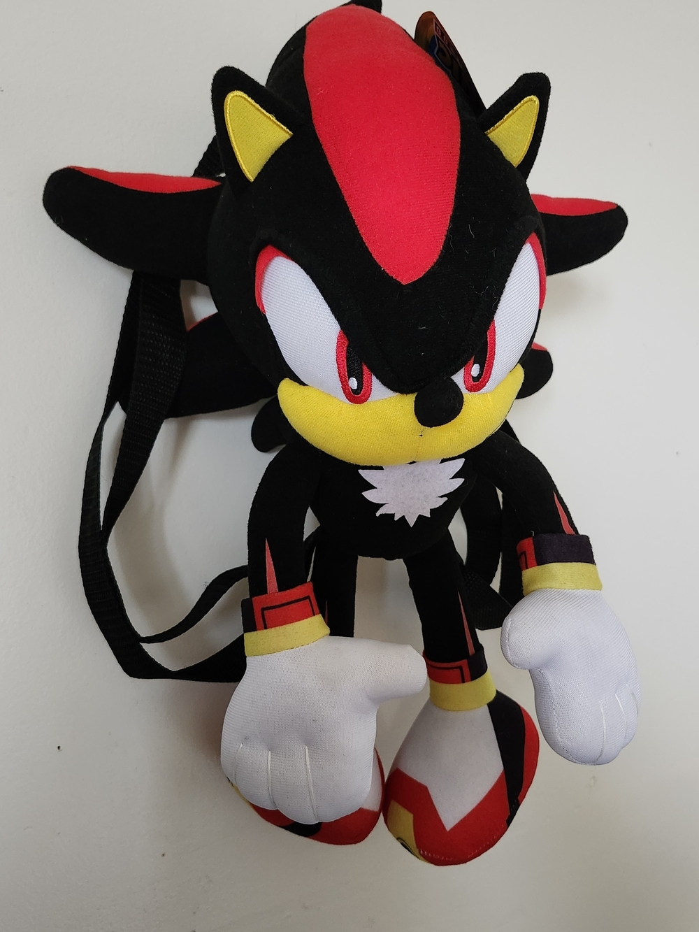 Shadow-the-Hedgehog Plush Kids Backpack - Black & Red